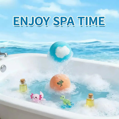 12-Pack Kids Bath Bombs with Surprise Spring Toys Inside